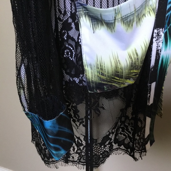 MONA LEAH COUTURE Paris black sheer lace jacket M - Picture 3 of 7